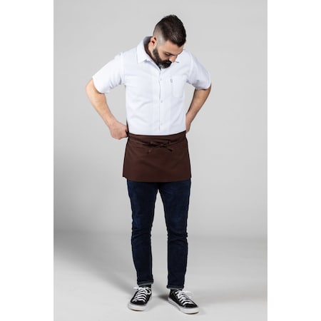 Uncommon Threads 3-Section Pocket Waist Apron Brown 3067-0200